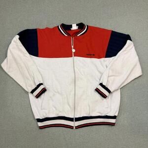 80s Vintage ADIDAS Trefoil Track Jacket Mens Medium Colorblock Retro Sportswear